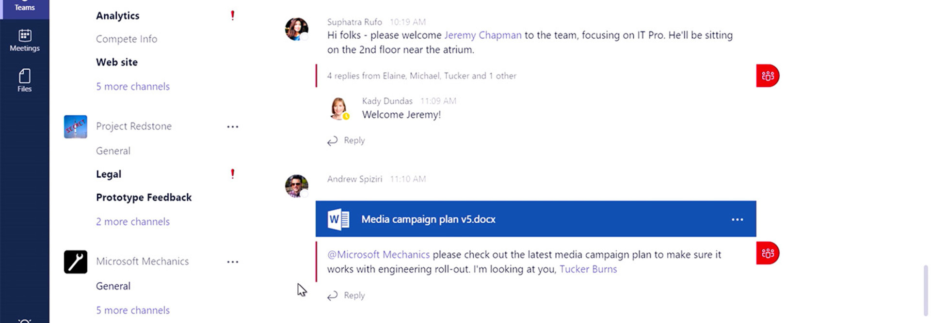 Introducing Microsoft Teams—the chat-based workspace in Office 365