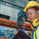Manufacturing worker in a factory