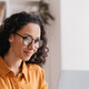 Person using computer in small business