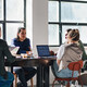 Employees working at a start-up