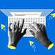 Hands typing on a computer