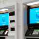 Close-up of ATM machines