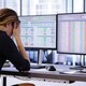 Person working on spreadsheet