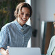 Two businesswomen viewing a laptop 