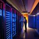 Modern interior of server room in datacenter