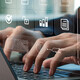 Person logging into computer