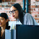 People working in modern office