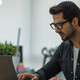 A businessman on his laptop