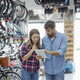 Bicycle Salesman Using Digital Tablet