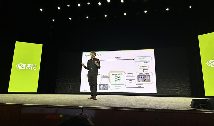Moritz Bächer, lab director of Disney Research speaks at NVIDIA GTC 2026