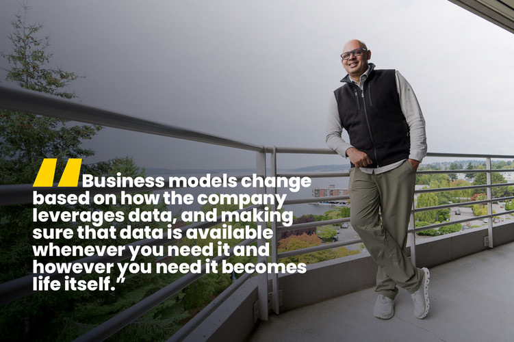 Photo and quote from Anand Eswaran, CEO of Veeam