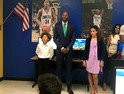 Ray Allen and Tim Hardaway Jr. at Lake Stevens Middle School