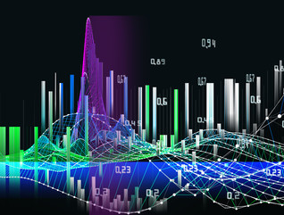 Abstract digital background with graph data