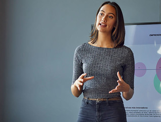 Person giving a presentation