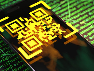 QR code on mobile phone