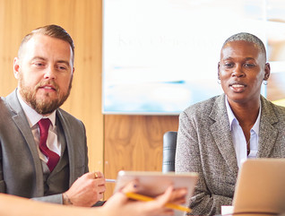 People in an office meeting