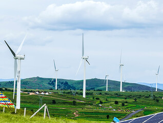Wind and solar farm with IoT devices