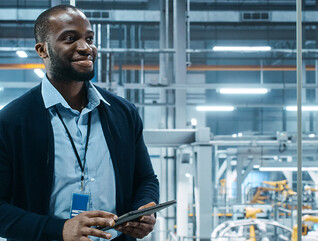 Man in Manufacturing plant