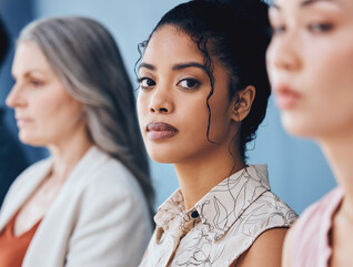 Person looking into camera during meeting