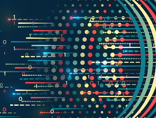 Abstract image of data fragmentation