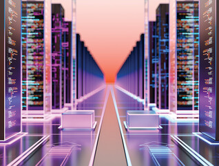 abstract image of data on prem within an IT environment