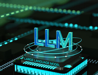 LLM dark background with lights
