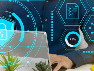 Person using secure computer