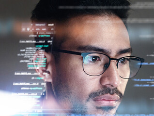 Person working on code