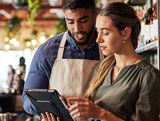 Coworkers in a small business