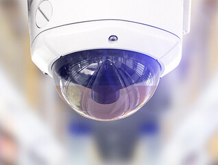 Close-up of camera in retail store