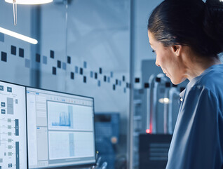 Person reviewing finances