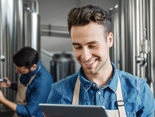 brewery owner looks at data