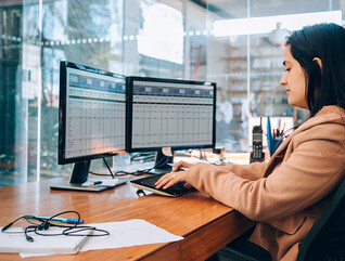 Person working on computer