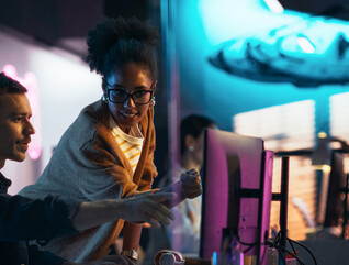 Coworkers collaborating