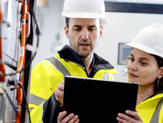 People working in the utility sector