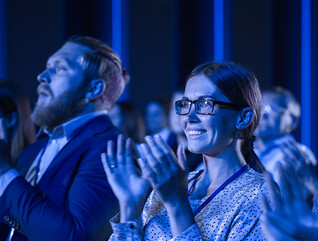 People attending conference