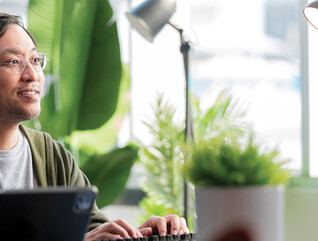 Man working in a home office 