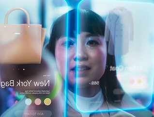 Person using AI shopping