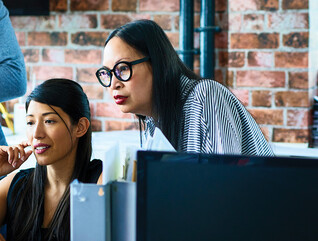 People working in modern office