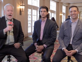 Matt McLaughlin of BizTech, with Bob Rossi and Jeff Falcon of CDW