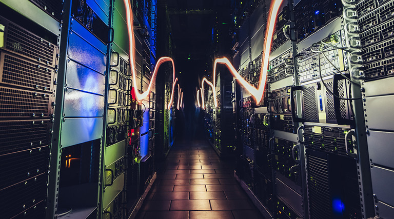 Inside a data center 