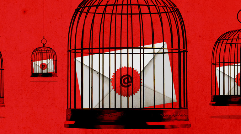 Email in a cage 