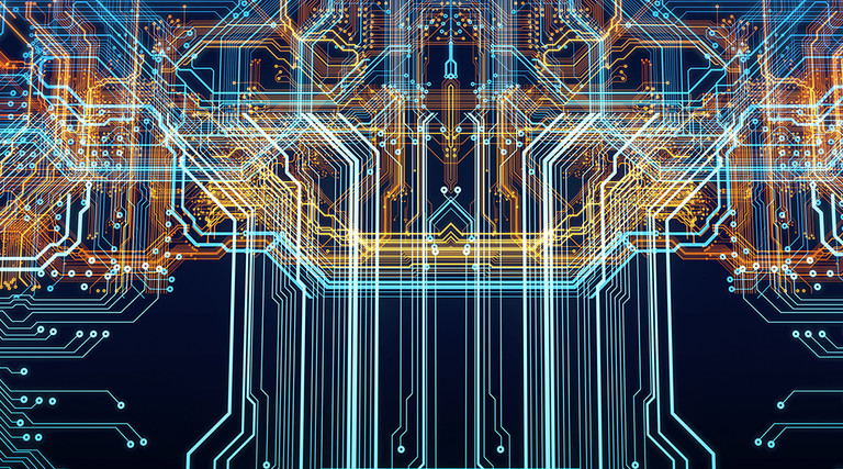 Circuit board cyber abstract image