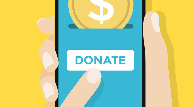 Mobile donations illustration 