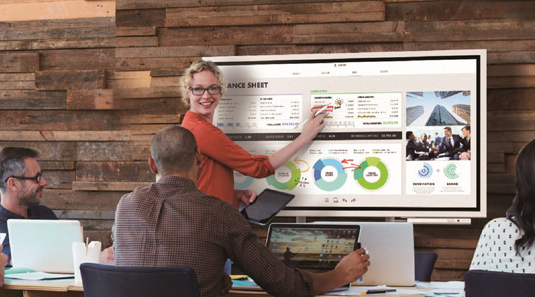 Samsung Flip being used in an office 