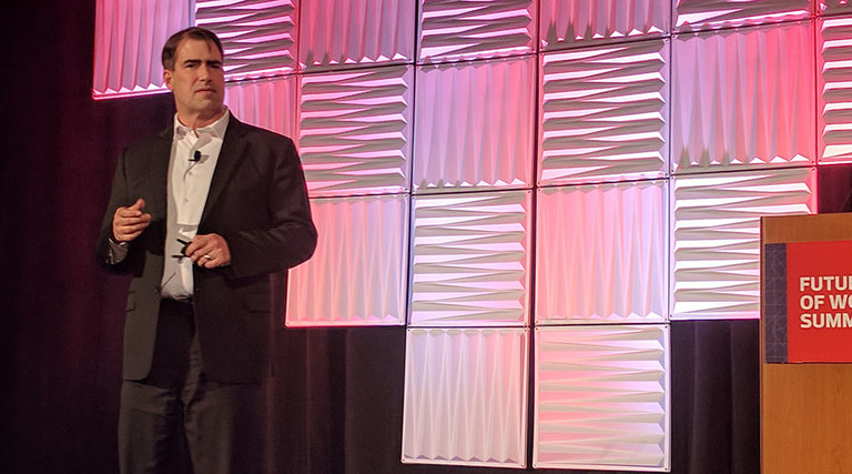 Tom DeCoster, Vice President of Integrated Services Sales, CDW, speaking at the CDW Future of Work SummIT