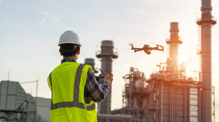 Drones are used by energy and utility companies.