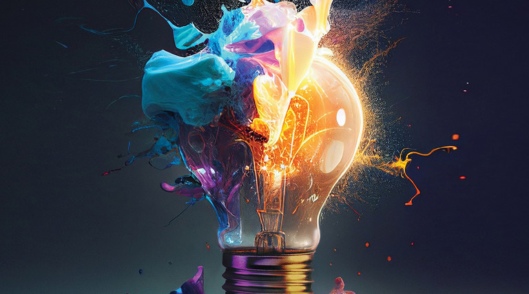 Abstract image of a light bulb