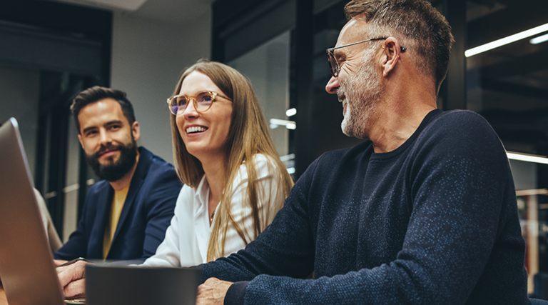 IT leaders gather in a conference room