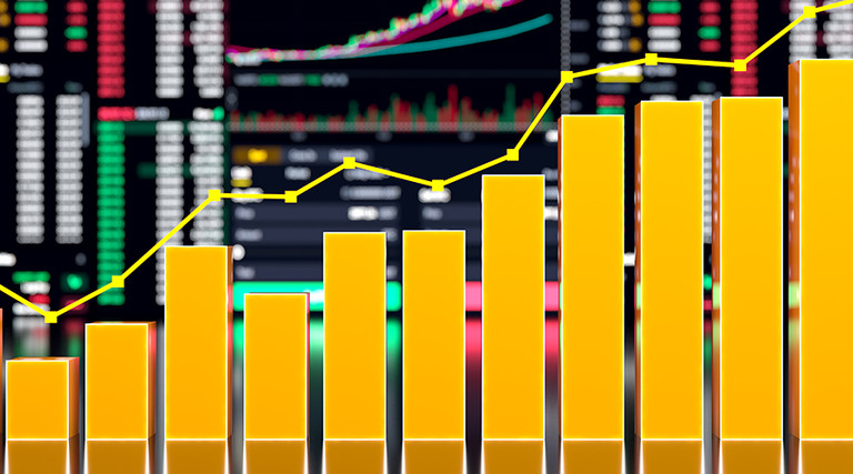 Animated financial graph